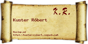 Kuster Róbert névjegykártya